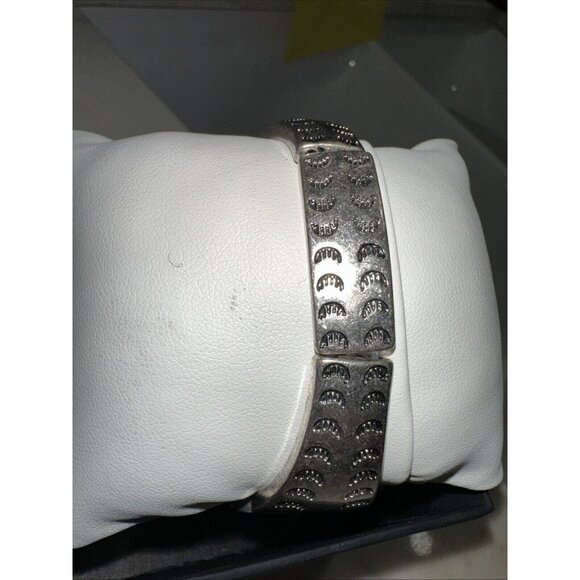 Blue Turquoise Silver Western Southwest Stretch Bracelet Ranch Wear Cowgirl - Picture 6 of 16